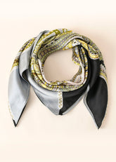 Paisley Print Satin Scarf Sai Feel